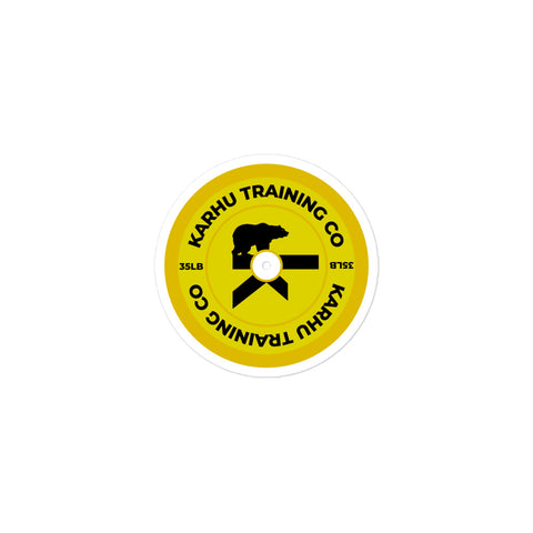 Karhu Weight Plate Sticker - Yellow 35lbs