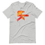 Unisex Orange-Pink Watercolor Karhu Logo T-Shirt