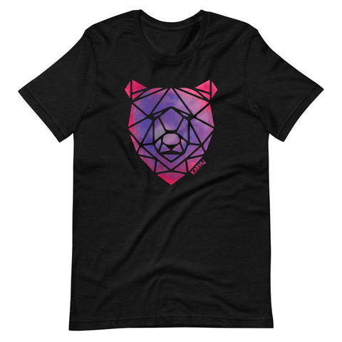 Unisex Purple-Pink Watercolor Bear T-Shirt