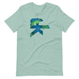 Unisex Blue-Green Watercolor Karhu Logo T-Shirt