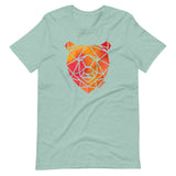 Unisex Orange-Pink Watercolor Bear T-Shirt